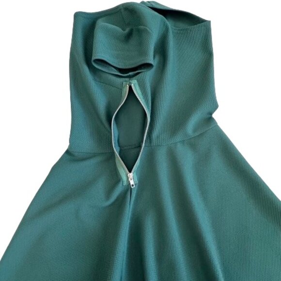 love...ady Women's Small Green Mini Fit & Flare With Short Cup Sleeves Dress - Picture 7 of 15